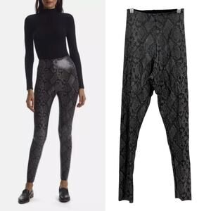 Commando‎ Faux Leather Legging with Control Gray Snake Print Size Small